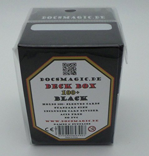docsmagic.de Deck Box Big + 100 Mat Black Sleeves Standard - Caja & Fundas Negra - PKM - MTG docsmagic.de Deck Box Big + 100 Mat Black Sleeves Standard - Caja & Fundas Negra - PKM - MTG