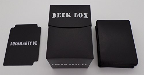 docsmagic.de Deck Box Big + 100 Mat Black Sleeves Standard - Caja & Fundas Negra - PKM - MTG docsmagic.de Deck Box Big + 100 Mat Black Sleeves Standard - Caja & Fundas Negra - PKM - MTG