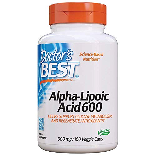 Doctor's Best Alpha Lipoic Acid, 600mg - 180 vcaps 180 unidades 240 g