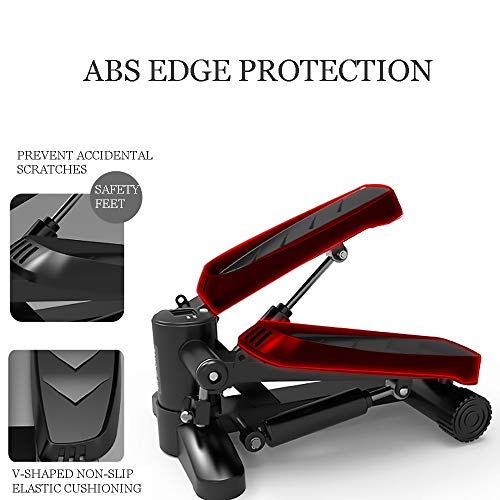 DODOBD Máquina de Step Swing Stepper, Mini Stepper, Aparato de Entrenamiento Stepper con Resistencia Regulable y Consola inalámbrica, para Usuarios Principiantes y Avanzados DODOBD Máquina de Step Swing Stepper, Mini Stepper, Aparato de Entrenamiento Stepper con Resistencia Regulable y Consola inalámbrica, para Usuarios Principiantes y Avanzados