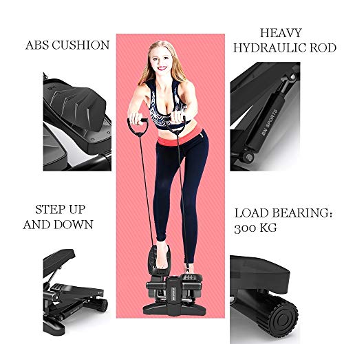DODOBD Máquina de Step Swing Stepper, Mini Stepper, Aparato de Entrenamiento Stepper con Resistencia Regulable y Consola inalámbrica, para Usuarios Principiantes y Avanzados DODOBD Máquina de Step Swing Stepper, Mini Stepper, Aparato de Entrenamiento Stepper con Resistencia Regulable y Consola inalámbrica, para Usuarios Principiantes y Avanzados