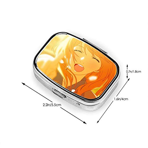 DODOD Anime Your Lie in AprilFashion Square Pill Box Suplemento Estuche para o monedero Compartimentos extraíbles Medicación de viaje Estuche de transporte - Caja diaria de organizador de vitaminas ( DODOD Anime Your Lie in AprilFashion Square Pill Box Suplemento Estuche para o monedero Compartimentos extraíbles Medicación de viaje Estuche de transporte - Caja diaria de organizador de vitaminas (
