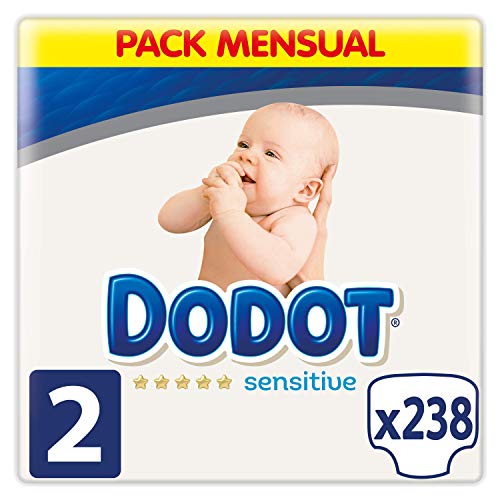 Dodot Sensitive Pañales para Bebé, Talla 2 (4 a 8 kg), 238 Pañales Dodot Sensitive Pañales para Bebé, Talla 2 (4 a 8 kg), 238 Pañales