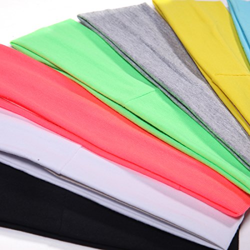 DoGeek-10 Piezas Estiramiento Elástico Cintas de Pelo Yoga Diademas de Algodón para Adolescentes, Niñas y Mujeres (10 pcs-Pure) DoGeek-10 Piezas Estiramiento Elástico Cintas de Pelo Yoga Diademas de Algodón para Adolescentes, Niñas y Mujeres (10 pcs-Pure)