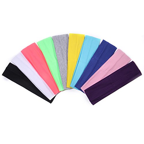 DoGeek-10 Piezas Estiramiento Elástico Cintas de Pelo Yoga Diademas de Algodón para Adolescentes, Niñas y Mujeres (10 pcs-Pure) DoGeek-10 Piezas Estiramiento Elástico Cintas de Pelo Yoga Diademas de Algodón para Adolescentes, Niñas y Mujeres (10 pcs-Pure)