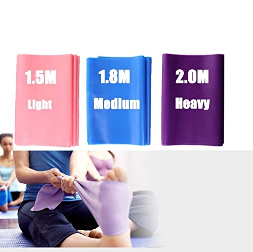 DoGeek-3x Bandas de Resistencia para Pilates Yoga, Ballet, Gimnasia y rehabilitación. (Rosa, Morado,Azul) DoGeek-3x Bandas de Resistencia para Pilates Yoga, Ballet, Gimnasia y rehabilitación. (Rosa, Morado,Azul)