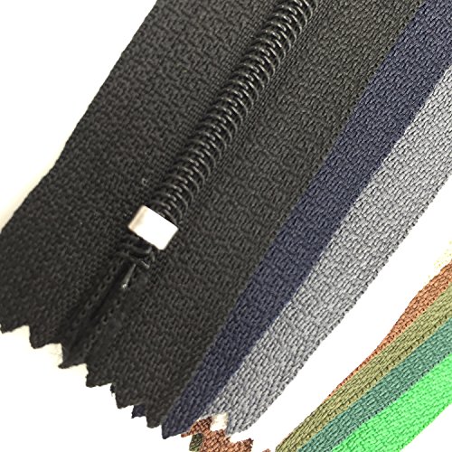 DOITEM 120pcs 23cm / 9 pulgadas cremalleras de nylon multicolor de la bobina para coser y artes 24 colores DOITEM 120pcs 23cm / 9 pulgadas cremalleras de nylon multicolor de la bobina para coser y artes 24 colores