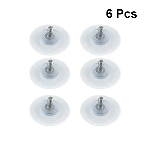 DOITOOL - Lote de 6 ventosas de plástico con ventosa, tornillos de repuesto para mesa de cristal con tornillo de 4 mm DOITOOL - Lote de 6 ventosas de plástico con ventosa, tornillos de repuesto para mesa de cristal con tornillo de 4 mm