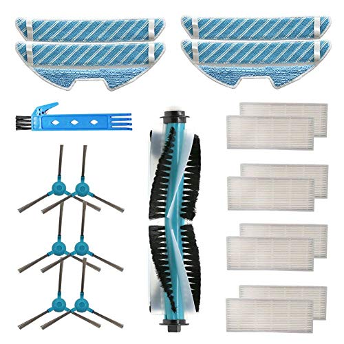DOKKOO Kit Accesorios de para Cecotec Conga 1390 Cecotec Conga 1290 Robot Aspirador Repuestos Paquete de 1 Cepillo Principal, 8 filtros Hepa, 6 cepillos Laterales, 4 Trapos de fregona DOKKOO Kit Accesorios de para Cecotec Conga 1390 Cecotec Conga 1290 Robot Aspirador Repuestos Paquete de 1 Cepillo Principal, 8 filtros Hepa, 6 cepillos Laterales, 4 Trapos de fregona