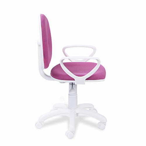 Dolphin, Silla de Escritorio Giratoria, Silla Juvenil de Oficina, Acabado en Rosa, Medidas: 54 cm (Ancho) 54 cm (Fondo) x 79-91 cm (Alto) Dolphin, Silla de Escritorio Giratoria, Silla Juvenil de Oficina, Acabado en Rosa, Medidas: 54 cm (Ancho) 54 cm (Fondo) x 79-91 cm (Alto)