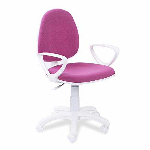 Dolphin, Silla de Escritorio Giratoria, Silla Juvenil de Oficina, Acabado en Rosa, Medidas: 54 cm (Ancho) 54 cm (Fondo) x 79-91 cm (Alto) Dolphin, Silla de Escritorio Giratoria, Silla Juvenil de Oficina, Acabado en Rosa, Medidas: 54 cm (Ancho) 54 cm (Fondo) x 79-91 cm (Alto)