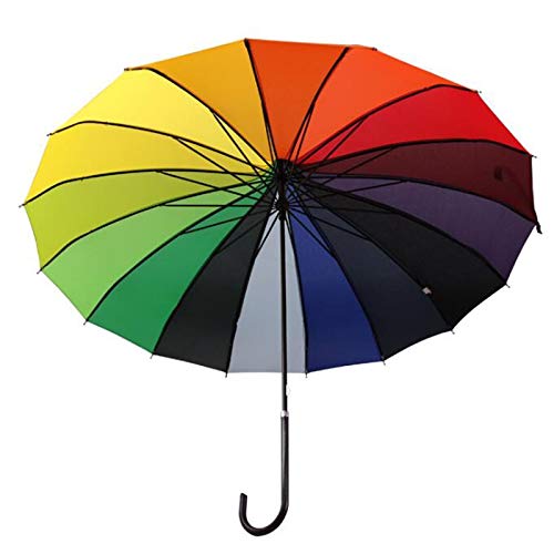 DOMINIC Huaat Personalidad Rainbow Pagoda Umbrella Curdedor Creativo Curvado Pole Neat Princess Paraguas Paraguas de los niños (Color : Multi-Colored)