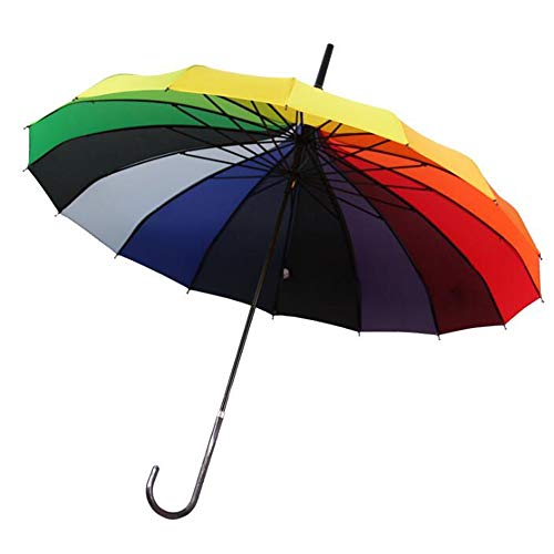 DOMINIC Huaat Personalidad Rainbow Pagoda Umbrella Curdedor Creativo Curvado Pole Neat Princess Paraguas Paraguas de los niños (Color : Multi-Colored)