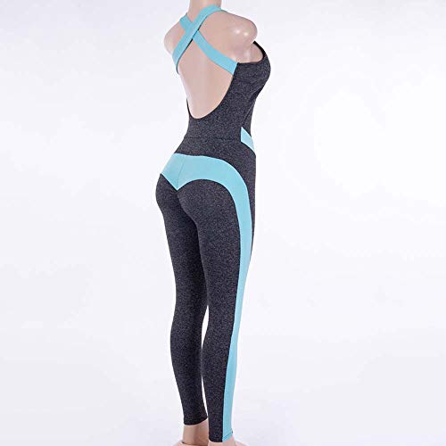 Domorebest Mujeres Yoga Correr Fitness Leggings Pantalones de Entrenamiento elástico Alto Mono Sport Romper Playsuit