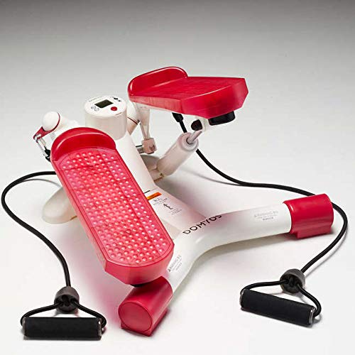 Domyos Mini Stepper Gym Ejercicio Pierna Muslo Tonificación Entrenamiento Fitness Escalera Brazo Cordón Entrenamiento Máquina De Entrenamiento De La Cuerda De Color Marfil Rosa