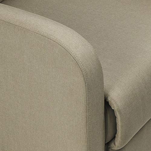 Don Descanso - Sillón Reclinable Tela Verona Beige, Sillón Relax con Reposapiés, Sistema de Apertura Push, Compacto, 2 Posiciones de Tumbada y Posición Cero, Butaca Salón Reclinable hasta 160º