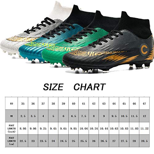 Donbest Botas de Fútbol para Hombre Spike Zapatos de fútbol Profesionales Aire Libre Calzado de Fútbol Atletismo Zapatillas de Fútbol