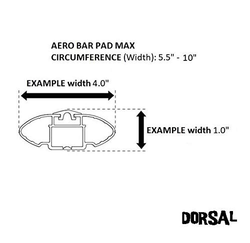 DORSAL Aero Crossbar Roof Rack Pads for Car Surfboard Kayak Sup Snowboard Racks 28 Inch Long [Pair]