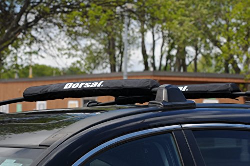 DORSAL Aero Crossbar Roof Rack Pads for Car Surfboard Kayak Sup Snowboard Racks 28 Inch Long [Pair]