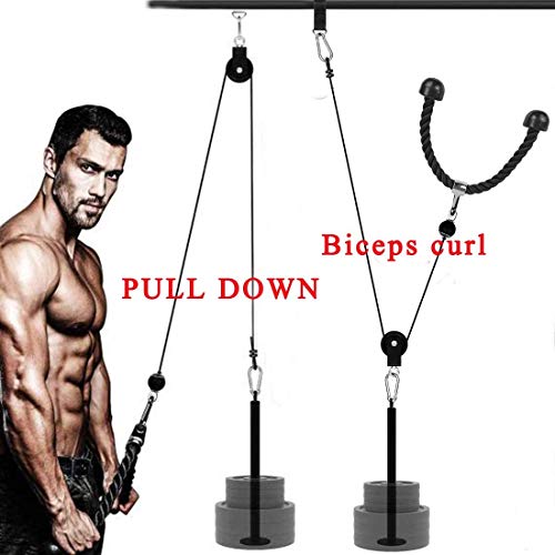 DORSION - Poleas Gimnasio para Casa, brazo, bíceps, tríceps, bláster, cable atado de muñeca, roller, agarre, mano, fuerza y entrenamiento Equipo para el fitness