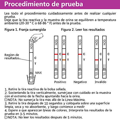 dothnix 7xTest de Embarazo Ultrasensibles,Tiras Prueba de Embarazo Nuevo Formato Económico,25 mIU/ml(Rojo, 7PC)