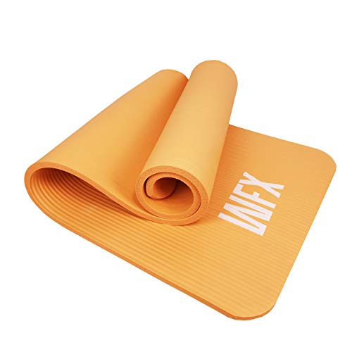 #DoYourFitness Esterilla Yoga y Fitness »Yamuna« - Colchoneta Extra Gruesa y Suave - Estera Deporte - Fitness, Yoga, Pilates, Gimnasia - 183 x 61 x 1,5 cm – Naranja