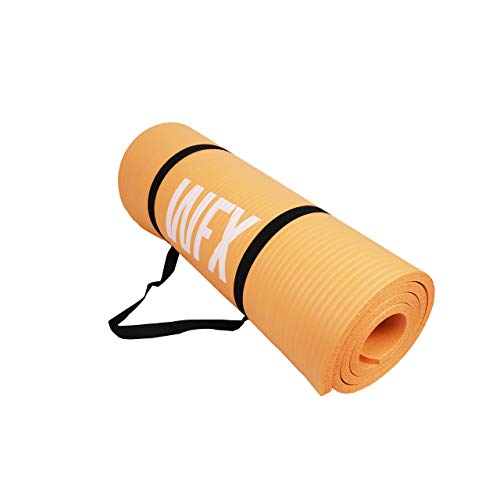 #DoYourFitness Esterilla Yoga y Fitness »Yamuna« - Colchoneta Extra Gruesa y Suave - Estera Deporte - Fitness, Yoga, Pilates, Gimnasia - 183 x 61 x 1,5 cm – Negro