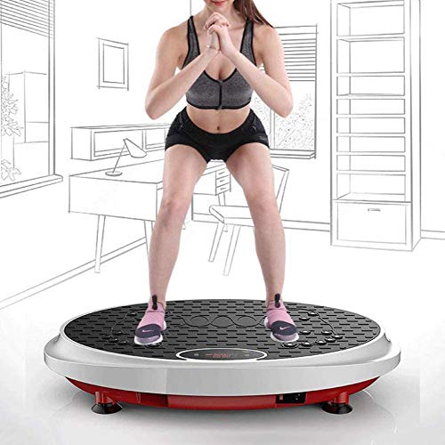 DPLQX Plataforma Vibratoria Fitness, con Las Vendas Resistencia y Control de Remoto de Control Remoto 99 Niveles, para Adelgazar y Relajar Músculos,Black