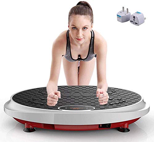 DPLQX Plataforma Vibratoria Fitness, con Las Vendas Resistencia y Control de Remoto de Control Remoto 99 Niveles, para Adelgazar y Relajar Músculos,Black