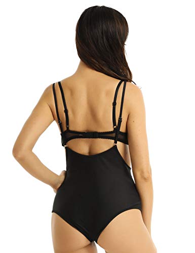 dPois Pantalones Cortos de Danza Mujer Sexy Pantalon Corto con Tirantes Braga Alta Ropa de Baile en Barra Pole Dance S-L Negro Medium dPois Pantalones Cortos de Danza Mujer Sexy Pantalon Corto con Tirantes Braga Alta Ropa de Baile en Barra Pole Dance S-L Negro Medium
