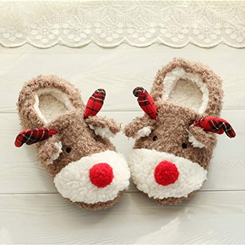 DreamedU Zapatillas Casa Mujer Algodon de Navidad Lindo y Cómodo Antideslizante de Suela Gruesa de Otoño e Invierno 200929 DreamedU Zapatillas Casa Mujer Algodon de Navidad Lindo y Cómodo Antideslizante de Suela Gruesa de Otoño e Invierno 200929