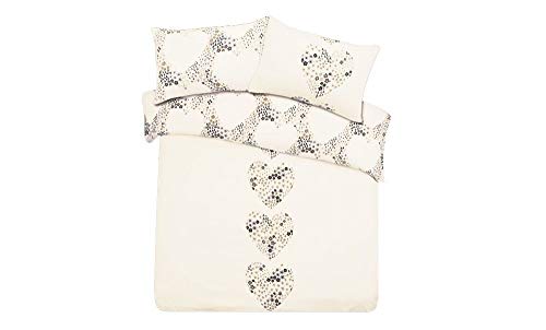 Dreamscene Juego de Cama con Funda de edredón Reversible con diseño de Corazones Lizzie Dreamscene Juego de Cama con Funda de edredón Reversible con diseño de Corazones Lizzie