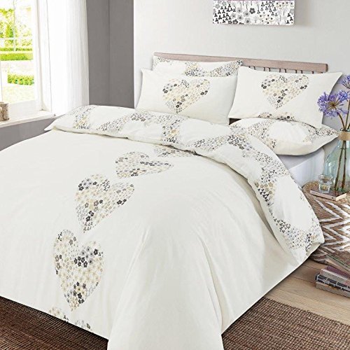 Dreamscene Juego de Cama con Funda de edredón Reversible con diseño de Corazones Lizzie Dreamscene Juego de Cama con Funda de edredón Reversible con diseño de Corazones Lizzie