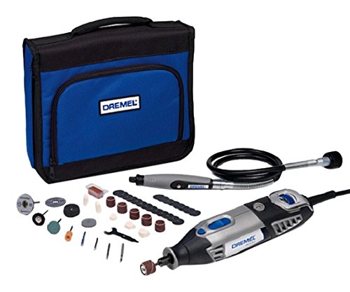 Dremel 4000 - Multiherramienta, 175 W, kit con 1 complemento, 45 accesorios, velocidad variable 5.000 - 35.000 rpm para tallar, grabar, fresar, amolar, limpiar, pulir, cortar y lijar