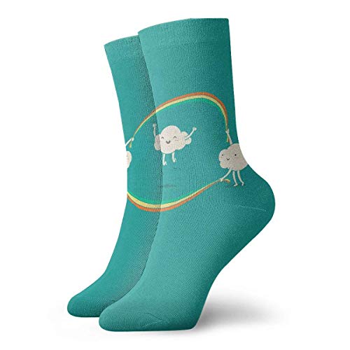 Drempad Luxury Calcetines de Deporte Rainbows Rope Skipping Women & Men Socks Soccer Sock Sport Tube Stockings Length 11.8Inch