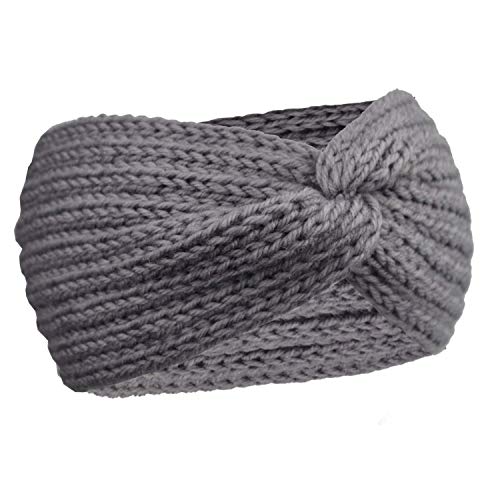 DRESHOW 6 Piezas Crochet Arco Turbante Knit Diadema Mujer Invierno Vendas Elasticas Anchas Tejida Lana Cintas Para El Pelo Banda de pelo más cálido