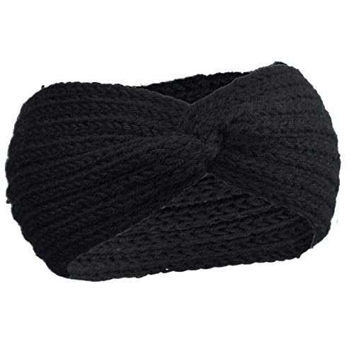 DRESHOW 6 Piezas Crochet Arco Turbante Knit Diadema Mujer Invierno Vendas Elasticas Anchas Tejida Lana Cintas Para El Pelo Banda de pelo más cálido