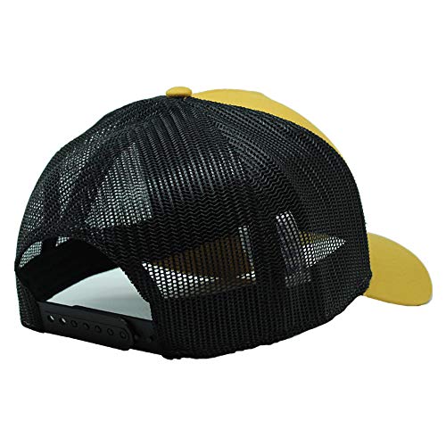 DRESSED IN MUSIC PLAY WITH ME Gorra Tipo Trucker - Visera Curvada - Diseño 5 Paneles - Parche Cosido Parte Frontal - Cierre Ajustable Snapback - Corona de Perfil bajo 24/48h (Mostaza/Negro) DRESSED IN MUSIC PLAY WITH ME Gorra Tipo Trucker - Visera Curvada - Diseño 5 Paneles - Parche Cosido Parte Frontal - Cierre Ajustable Snapback - Corona de Perfil bajo 24/48h (Mostaza/Negro)