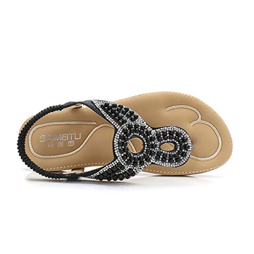 DressLksnf Sandalias Planas Verano Mujer Estilo Bohemia Zapatos de Dedo Sandalias Talla Grande Cinta Elástica Sandalias Casuales de Playa Chanclas Romanas DressLksnf Sandalias Planas Verano Mujer Estilo Bohemia Zapatos de Dedo Sandalias Talla Grande Cinta Elástica Sandalias Casuales de Playa Chanclas Romanas