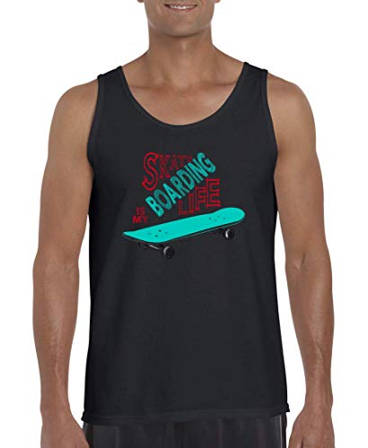 Druckerlebnis24 Tank Top - Camiseta de Tirantes para Hombre y Hombre, diseño con Texto en inglés Skateboarding is My Life Negro XXXXXL Druckerlebnis24 Tank Top - Camiseta de Tirantes para Hombre y Hombre, diseño con Texto en inglés Skateboarding is My Life Negro XXXXXL