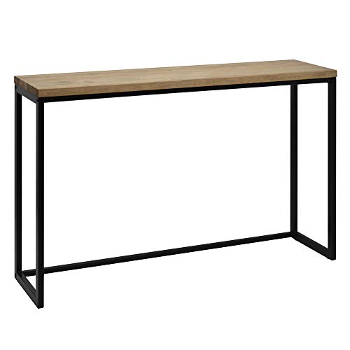 DS Dropshipping Consola Recibidor iCub Big Wood 100x30cm 80cm Alto Negro Tablero Madera Maciza Grueso 3cm Estilo Industrial Vintage DS Dropshipping Consola Recibidor iCub Big Wood 100x30cm 80cm Alto Negro Tablero Madera Maciza Grueso 3cm Estilo Industrial Vintage