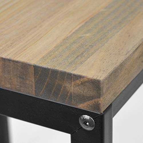 DS Dropshipping Consola Recibidor iCub Negro Tablero Grueso 3cm Madera Maciza 80x30x80cm Efecto Vintage DS Dropshipping Consola Recibidor iCub Negro Tablero Grueso 3cm Madera Maciza 80x30x80cm Efecto Vintage