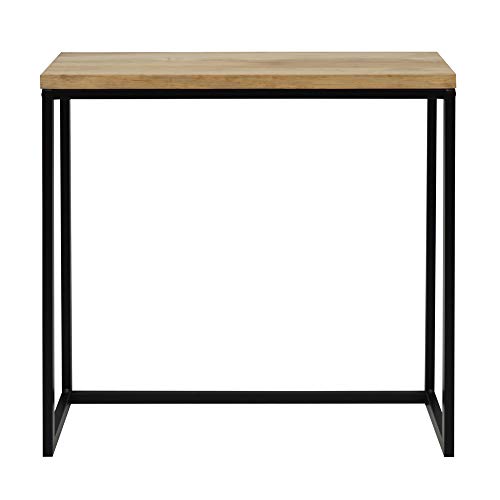 DS Dropshipping Consola Recibidor iCub Negro Tablero Grueso 3cm Madera Maciza 80x30x80cm Efecto Vintage DS Dropshipping Consola Recibidor iCub Negro Tablero Grueso 3cm Madera Maciza 80x30x80cm Efecto Vintage
