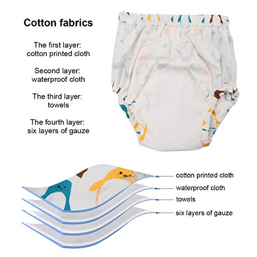 Dsaren 4 Piezas Pantalones Entrenamiento para Bebés Algodón Bragas de Aprendizaje Niños Ropa Interior Entrenamiento Potty Training Pants (4 Piezas) Dsaren 4 Piezas Pantalones Entrenamiento para Bebés Algodón Bragas de Aprendizaje Niños Ropa Interior Entrenamiento Potty Training Pants (4 Piezas)