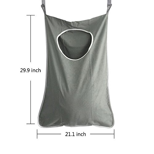 Dsaren Bolsa Ropa Sucia Colgar, Organizador de Ropa Sucia Ahorro de Espacio Colgando Bolsa de Cestas con Ganchos (Gris) Dsaren Bolsa Ropa Sucia Colgar, Organizador de Ropa Sucia Ahorro de Espacio Colgando Bolsa de Cestas con Ganchos (Gris)