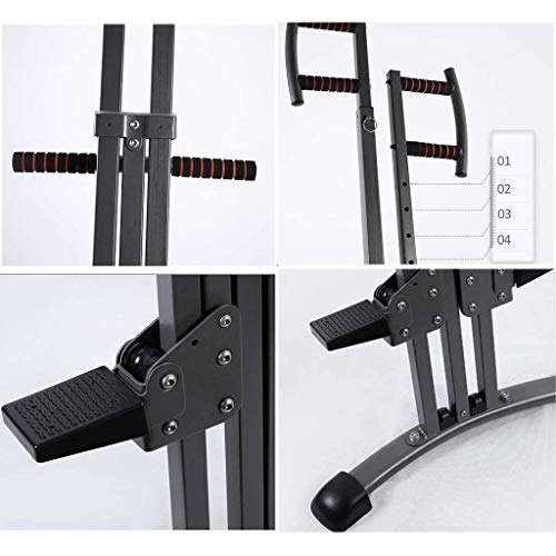 DSHUJC Escalador Vertical Plegable para Gimnasio en casa, máquina de Escalada para Ejercicios para el hogar, Entrenador Corporal, Entrenamiento de Entrenamiento Cardio