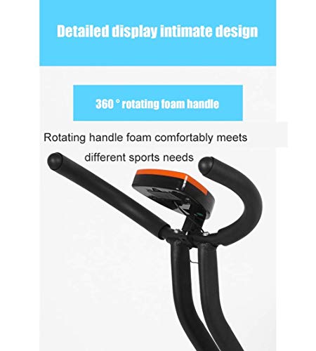 DSHUJC Fitnesss Bicicleta estática Casa Estacionaria Plegable Entrenamiento Interior Equipo de Entrenamiento de Asiento Ajustable y Monitor LCD Ajustes de Resistencia