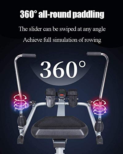 DSHUJC Máquina de Remo, Dispositivo de Remo hidráulico silencioso para el hogar, con Monitor LCD, cojín de Remo de simulación, para Entrenamiento de Gimnasio en casa R DSHUJC Máquina de Remo, Dispositivo de Remo hidráulico silencioso para el hogar, con Monitor LCD, cojín de Remo de simulación, para Entrenamiento de Gimnasio en casa R