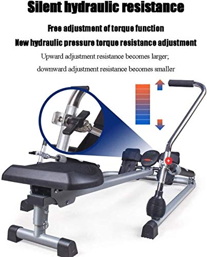 DSHUJC Máquina de Remo, Dispositivo de Remo hidráulico silencioso para el hogar, con Monitor LCD, cojín de Remo de simulación, para Entrenamiento de Gimnasio en casa R DSHUJC Máquina de Remo, Dispositivo de Remo hidráulico silencioso para el hogar, con Monitor LCD, cojín de Remo de simulación, para Entrenamiento de Gimnasio en casa R