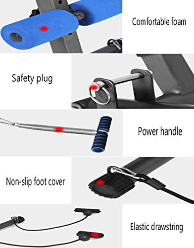DSHUJC Máquina de Remo para el hogar, máquina de Remo Plegable para Interiores, Banco de Remo, Equipo de Ejercicios Abdominales, 12 ajustes de Resistencia, Doble vía,